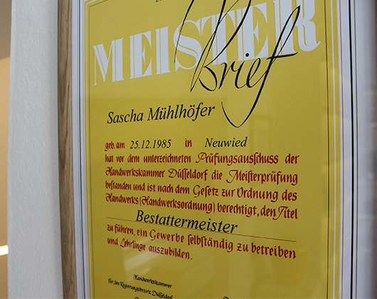 Galerie-Bild 1: Joachim Mühlhöfer & Sohn aus Unkel von BESTATTUNGSHAUS MÜHLHÖFER 