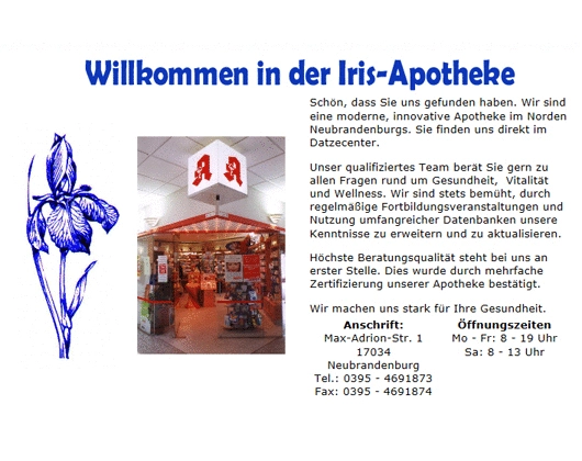 Galerie-Bild 1: Iris Apotheke aus Neubrandenburg von Iris-Apotheke 