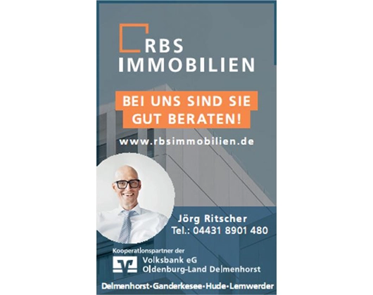 Galerie-Bild 1: RBS Immobilien GmbH & Co. KG aus Delmenhorst von RBS Immobilien GmbH & Co. KG Kooperationspartner der Volksbank eG Oldenburg-Land Delmenhorst