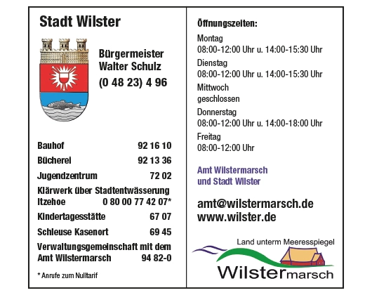 Galerie-Bild 1: Amt Wilstermarsch aus Wilster von Stadt Wilster Bürgermeister Walter Schulz 