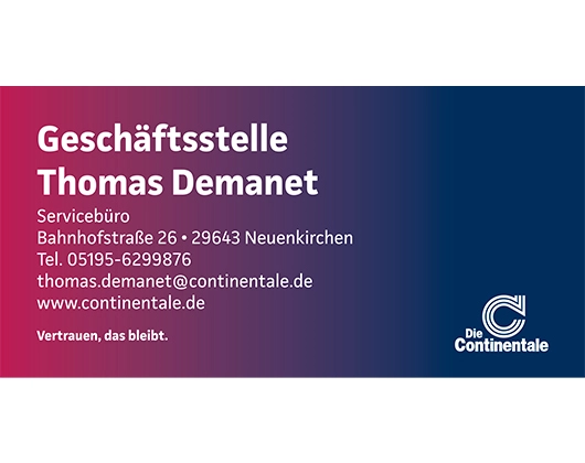 Galerie-Bild 1: Thomas Demanet aus Bad Fallingbostel von Continentale Thomas Demanet 