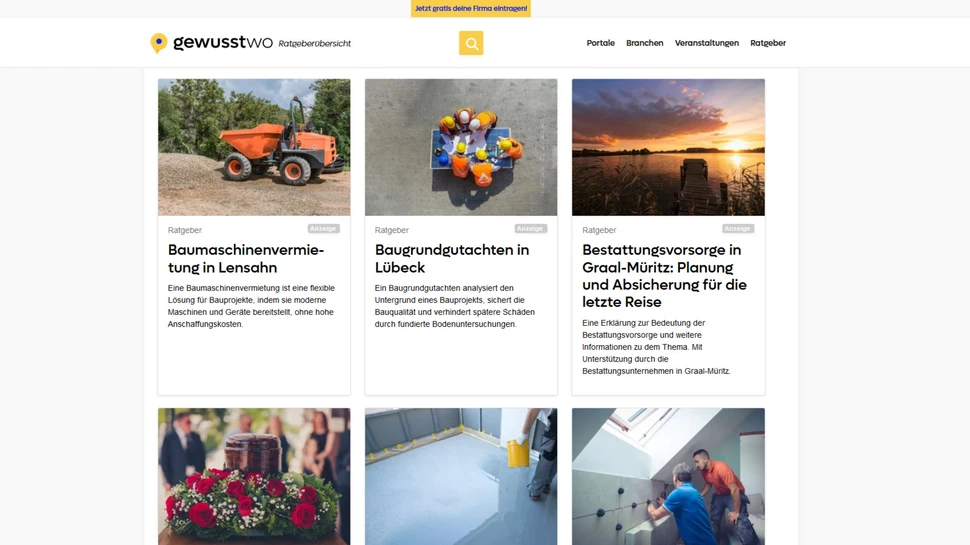 gewusst-wo.de Werbeform Online-Ratgeber