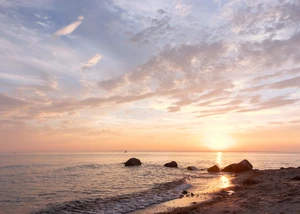 Sonnenuntergang und Abschied am Meer