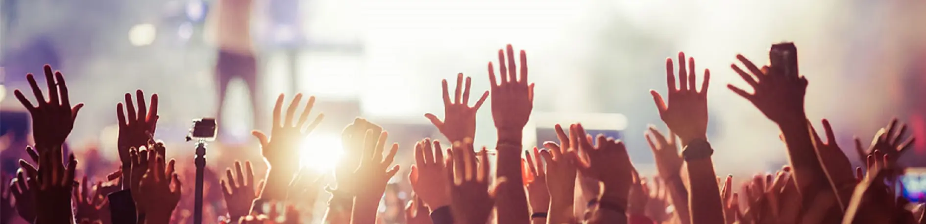 Menschenmenge auf einem Sommer-Musikfestival