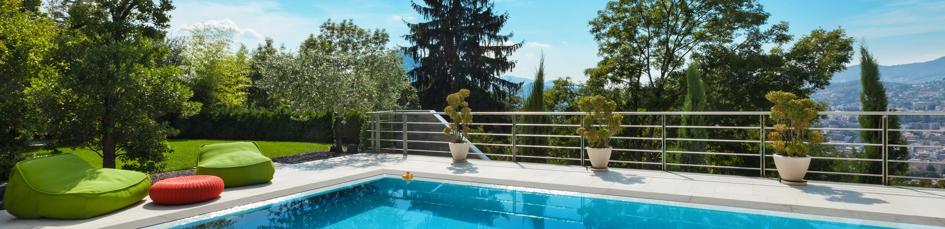 Pool, Garten, Wasser, Sitzmöglichkeiten, Ausblick